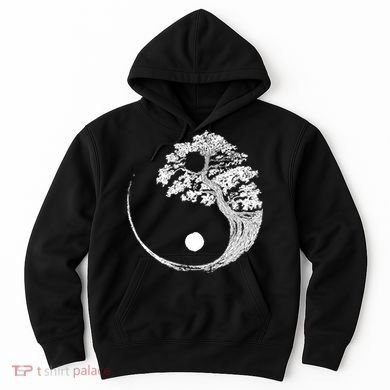 Yin Yang Bonsai Tree Japanese Buddhist Zen Gift Hoodie
