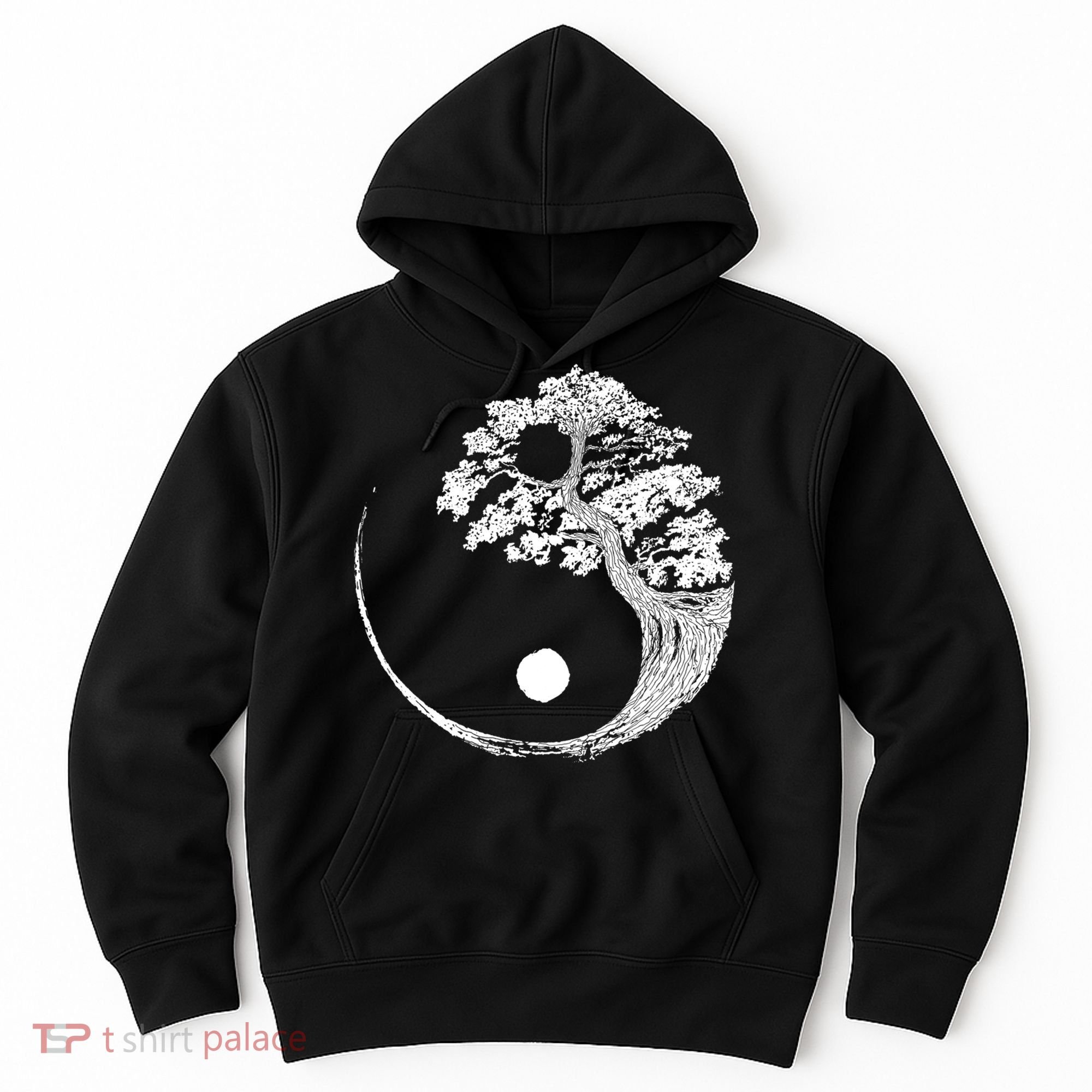Yin Yang Bonsai Tree Japanese Buddhist Zen Gift Hoodie
