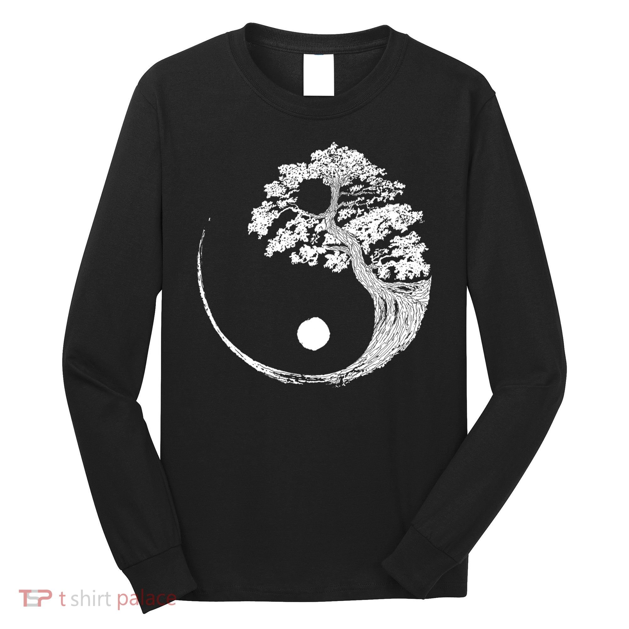Yin Yang Bonsai Tree Japanese Buddhist Zen Gift Long Sleeve Shirt