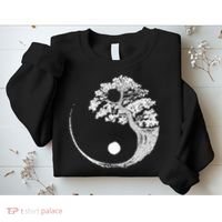Yin Yang Bonsai Tree Japanese Buddhist Zen Gift Sweatshirt thumb 2