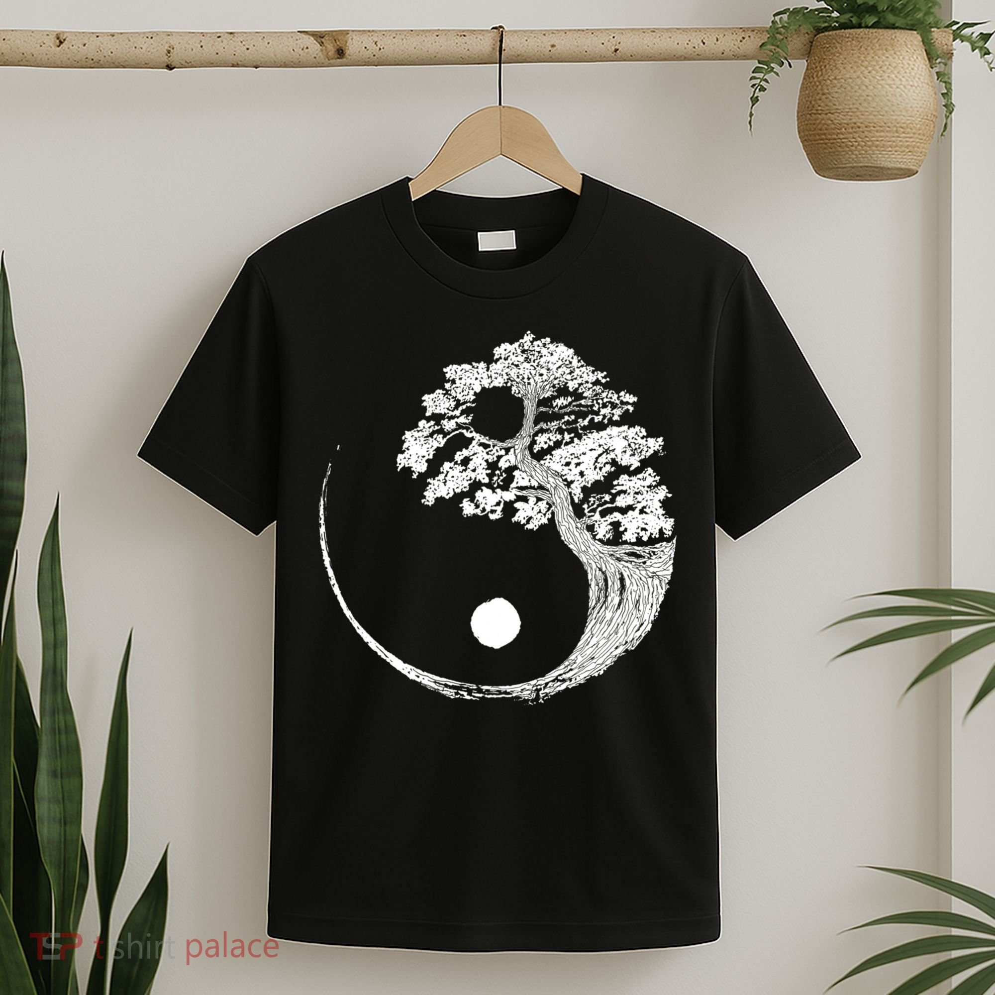 Yin Yang Bonsai Tree Japanese Buddhist Zen Gift T-Shirt