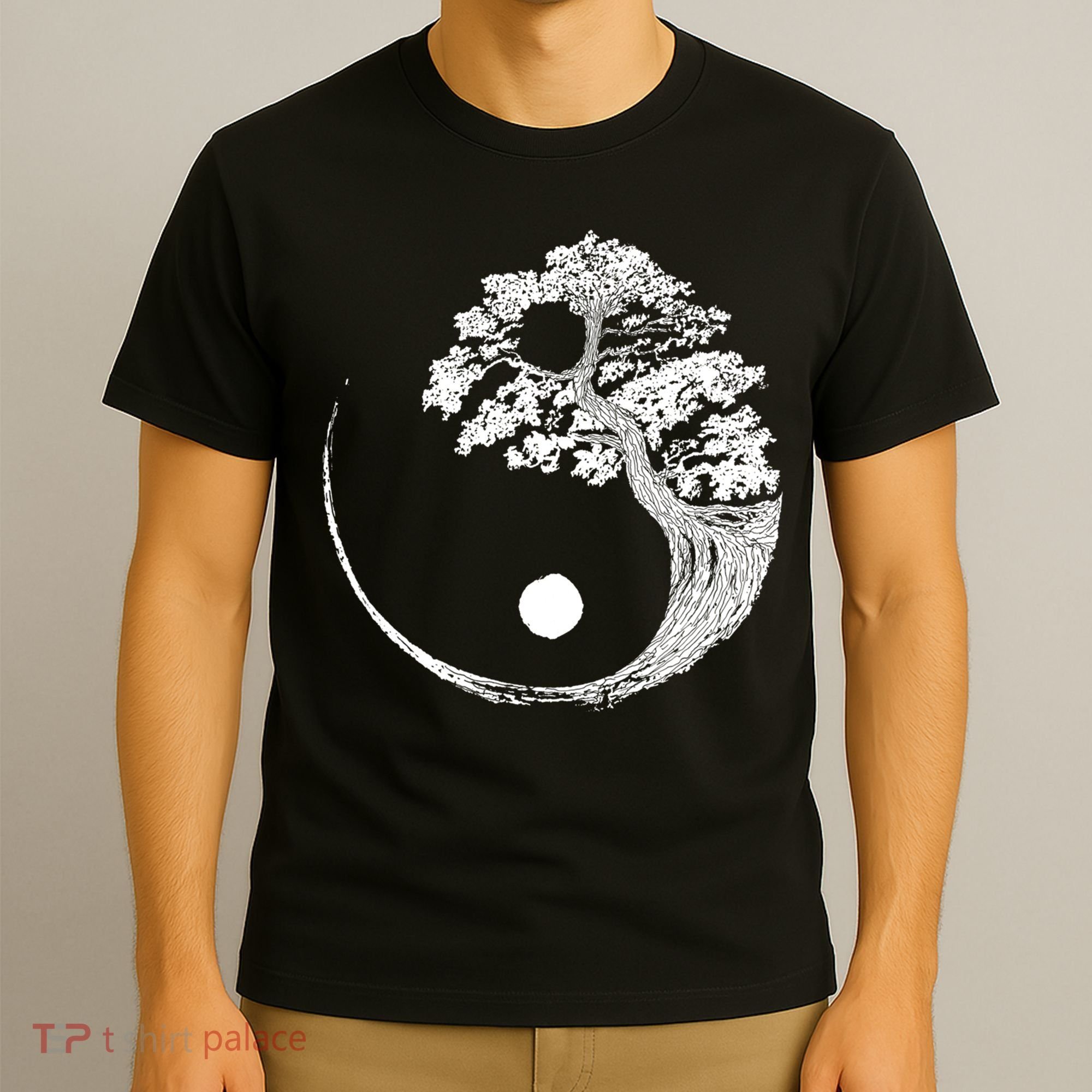 Yin Yang Bonsai Tree Japanese Buddhist Zen Gift T-Shirt