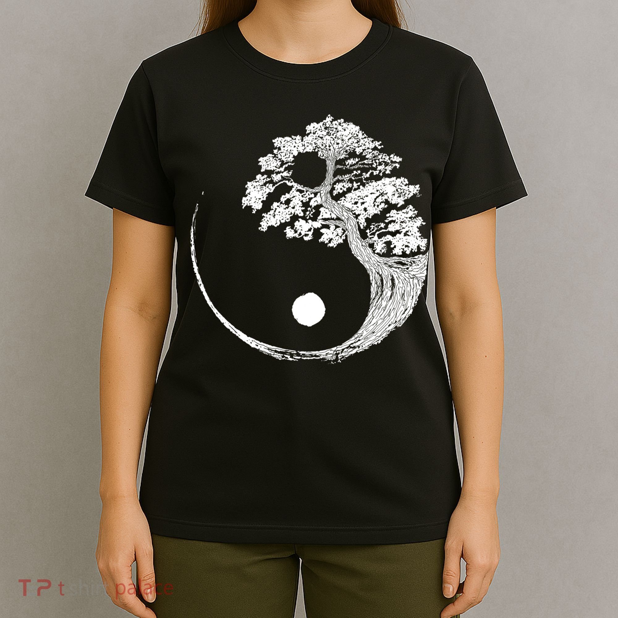 Yin Yang Bonsai Tree Japanese Buddhist Zen Gift T-Shirt