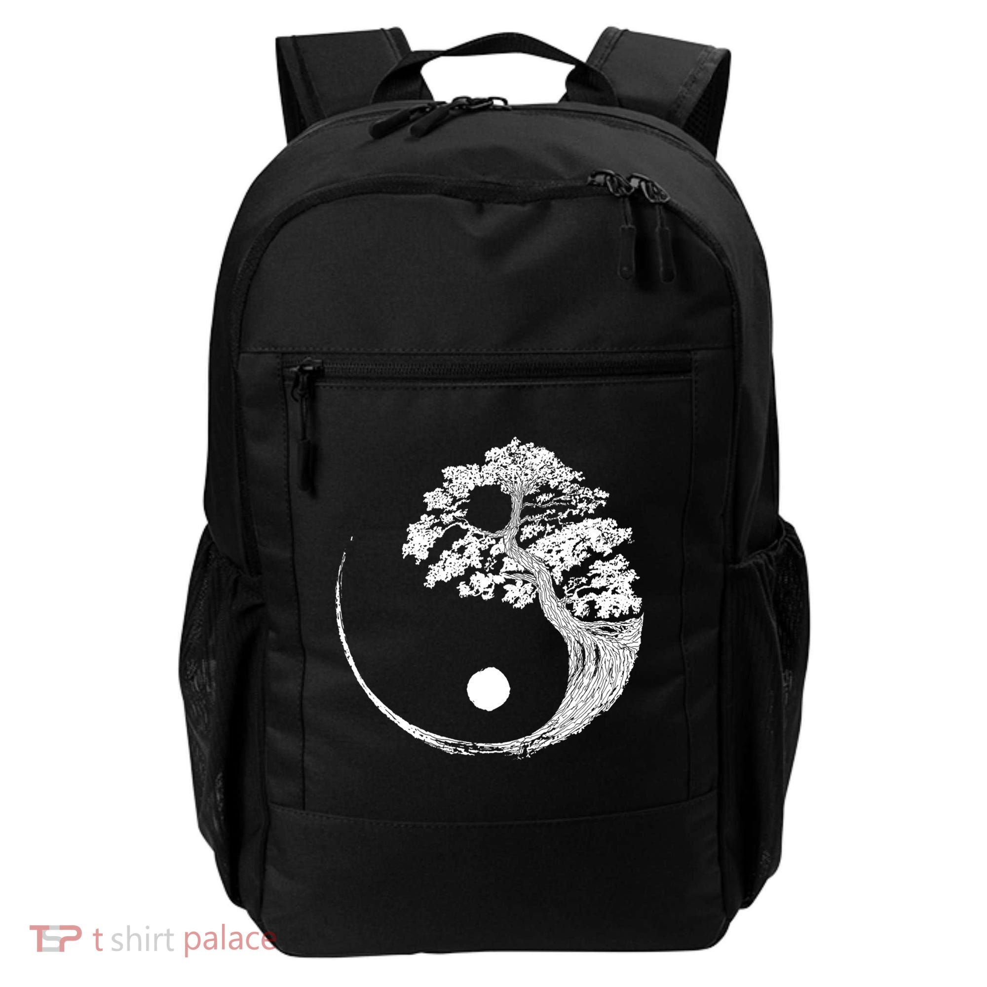Yin Yang Bonsai Tree Japanese Buddhist Zen Gift Backpack