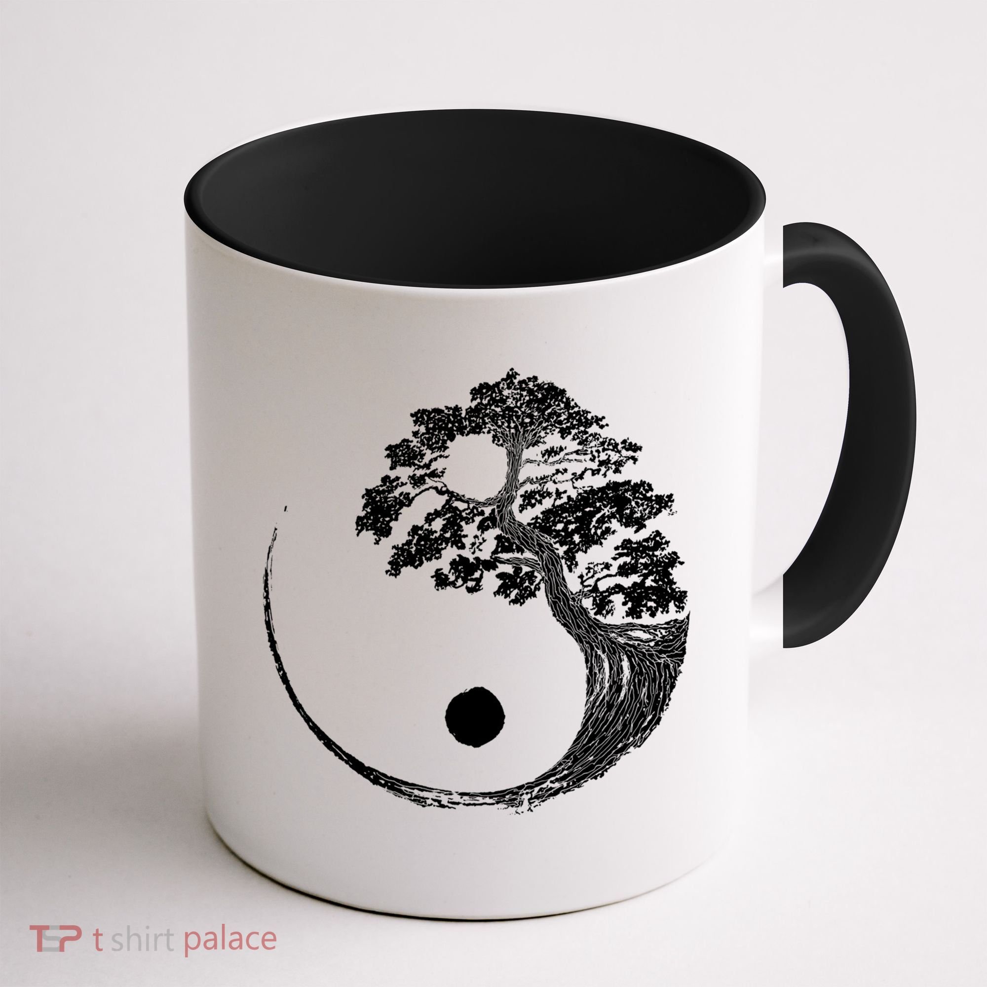 Yin Yang Bonsai Tree Japanese Buddhist Zen Gift Coffee Mug