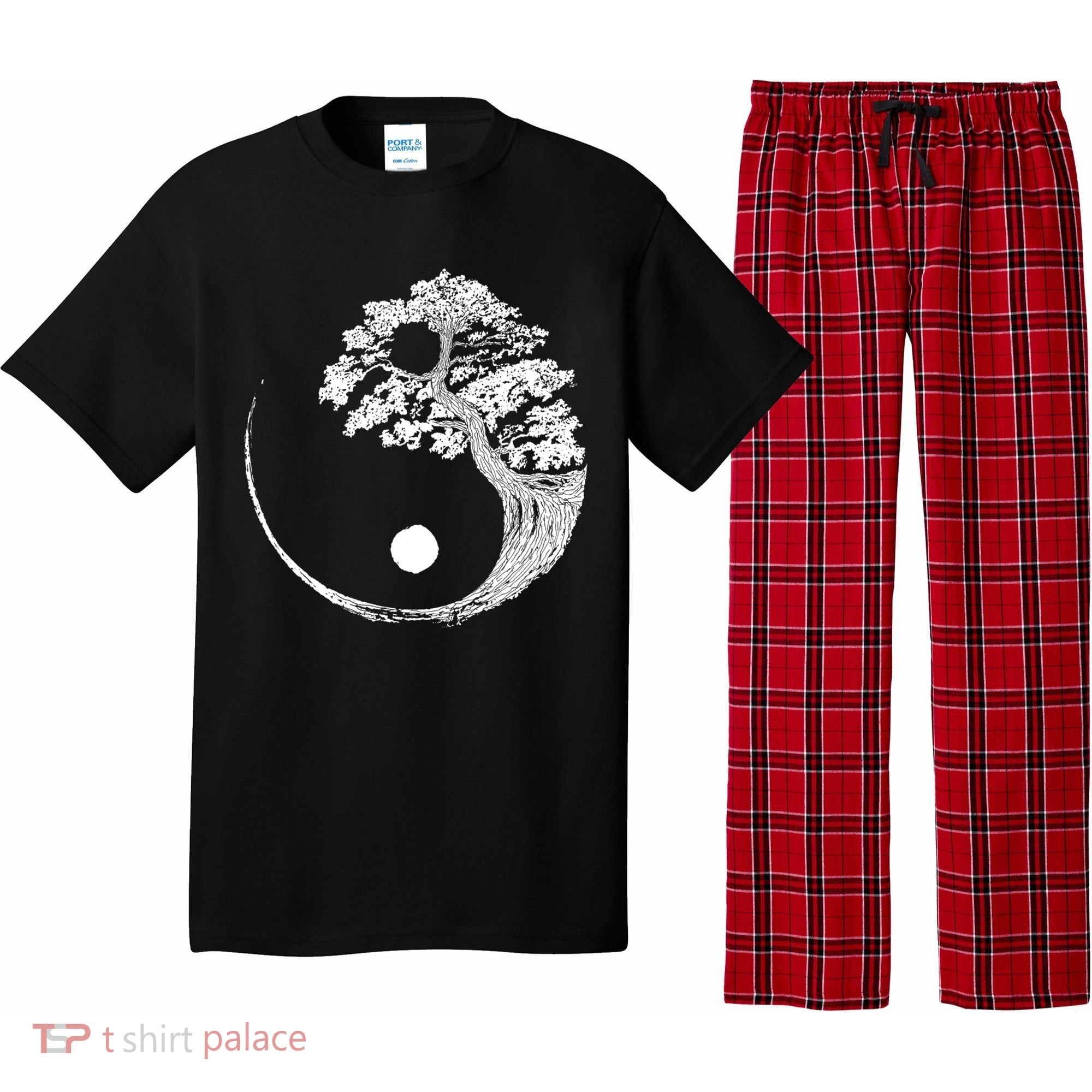 Yin Yang Bonsai Tree Japanese Buddhist Zen Gift Pajama Set
