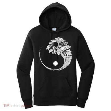 Yin Yang Bonsai Tree Japanese Buddhist Zen Gift Women's Hoodie