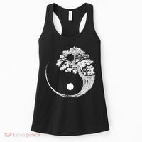 Yin Yang Bonsai Tree Japanese Buddhist Zen Gift Women's Tank Top thumb 0