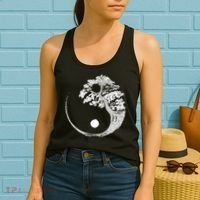 Yin Yang Bonsai Tree Japanese Buddhist Zen Gift Women's Tank Top thumb 2