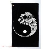 Yin Yang Bonsai Tree Japanese Buddhist Zen Gift Golf Towel thumb 0