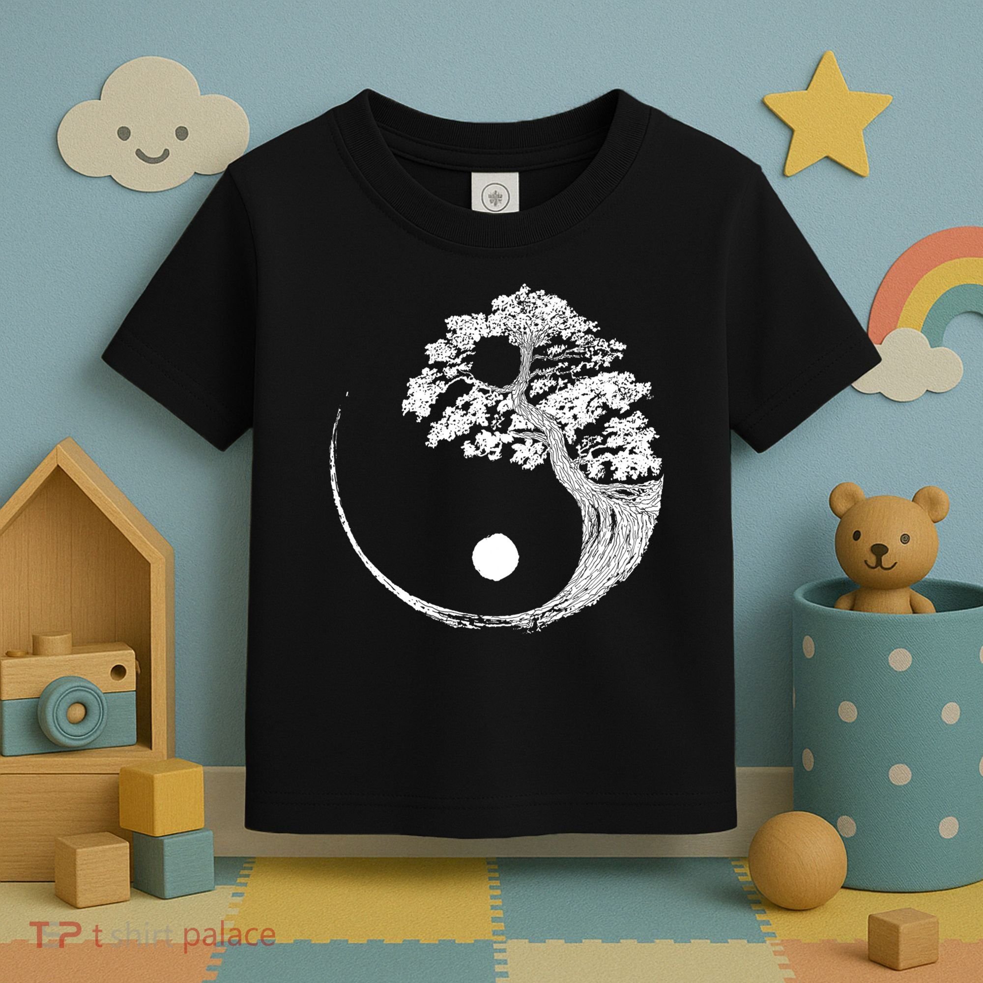 Yin Yang Bonsai Tree Japanese Buddhist Zen Gift Toddler T-Shirt