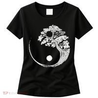 Yin Yang Bonsai Tree Japanese Buddhist Zen Gift Women's T-Shirt thumb 0