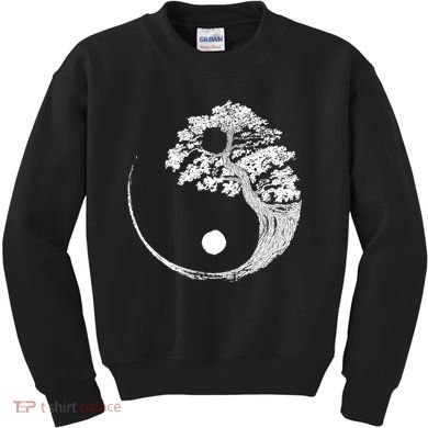 Yin Yang Bonsai Tree Japanese Buddhist Zen Gift Kids Sweatshirt