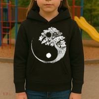 Yin Yang Bonsai Tree Japanese Buddhist Zen Gift Kids Hoodie thumb 3