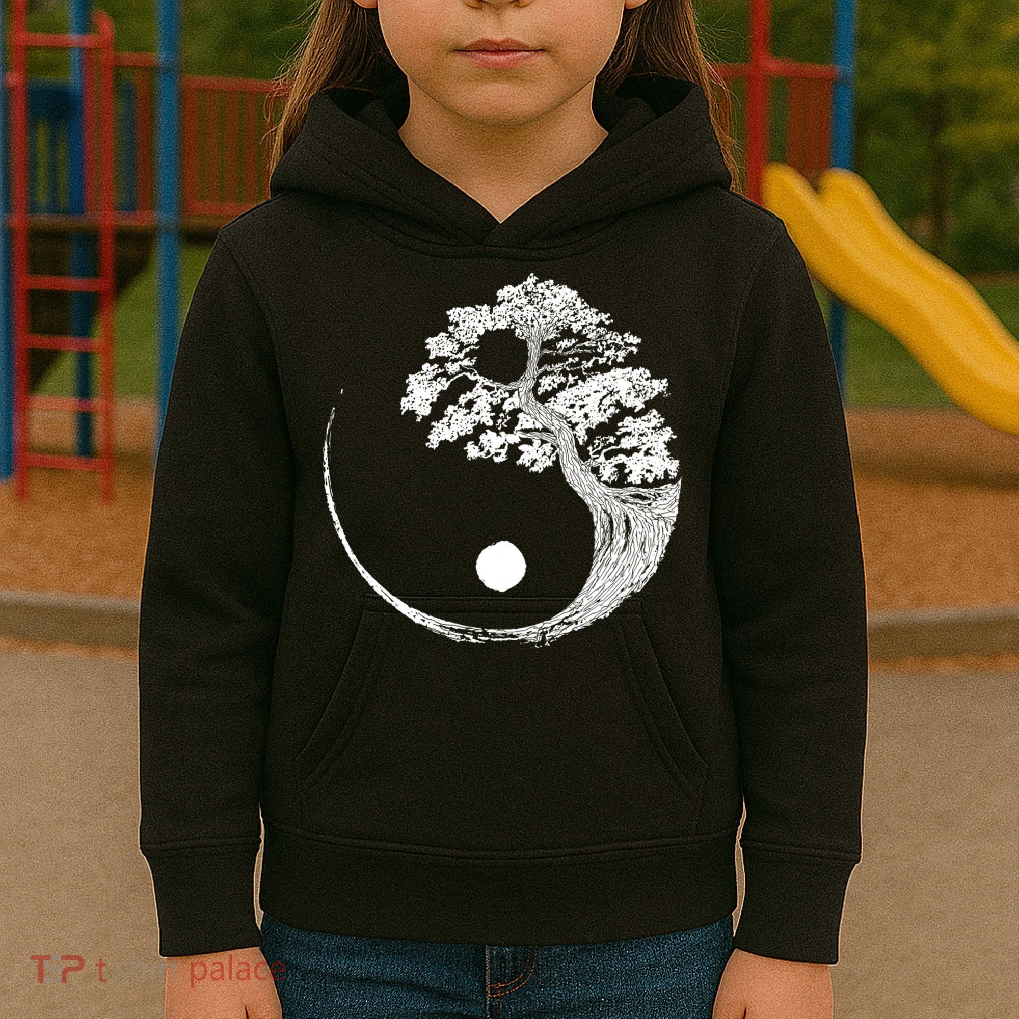 Yin Yang Bonsai Tree Japanese Buddhist Zen Gift Kids Hoodie
