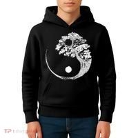 Yin Yang Bonsai Tree Japanese Buddhist Zen Gift Kids Hoodie thumb 4