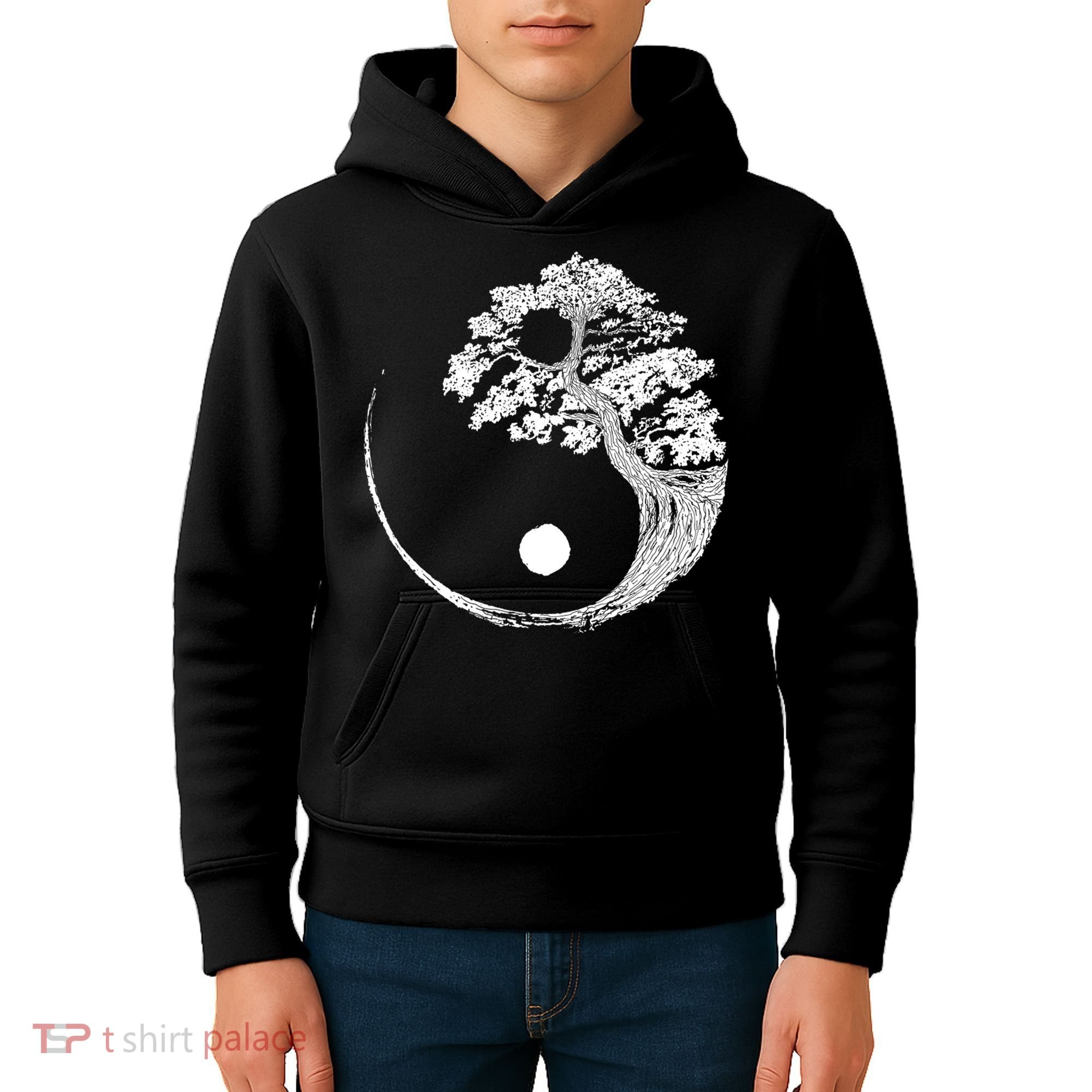 Yin Yang Bonsai Tree Japanese Buddhist Zen Gift Kids Hoodie