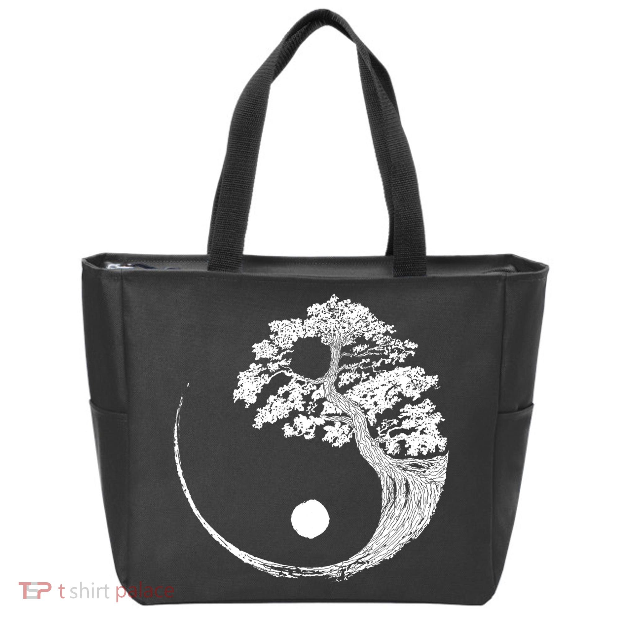 Yin Yang Bonsai Tree Japanese Buddhist Zen Gift Tote Bag