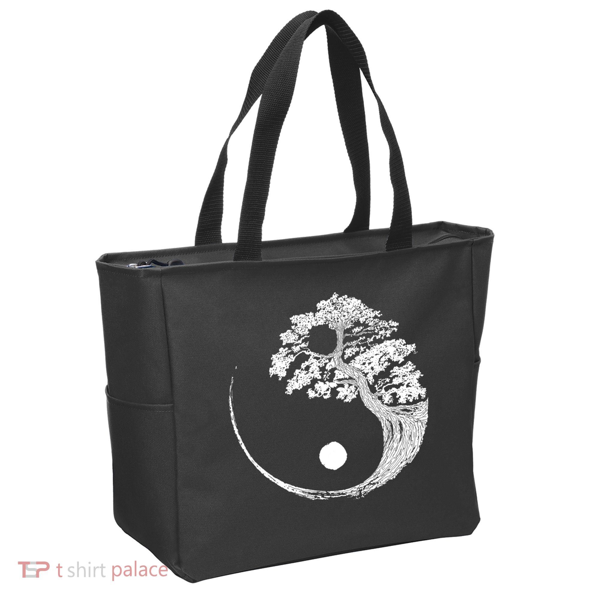 Yin Yang Bonsai Tree Japanese Buddhist Zen Gift Tote Bag