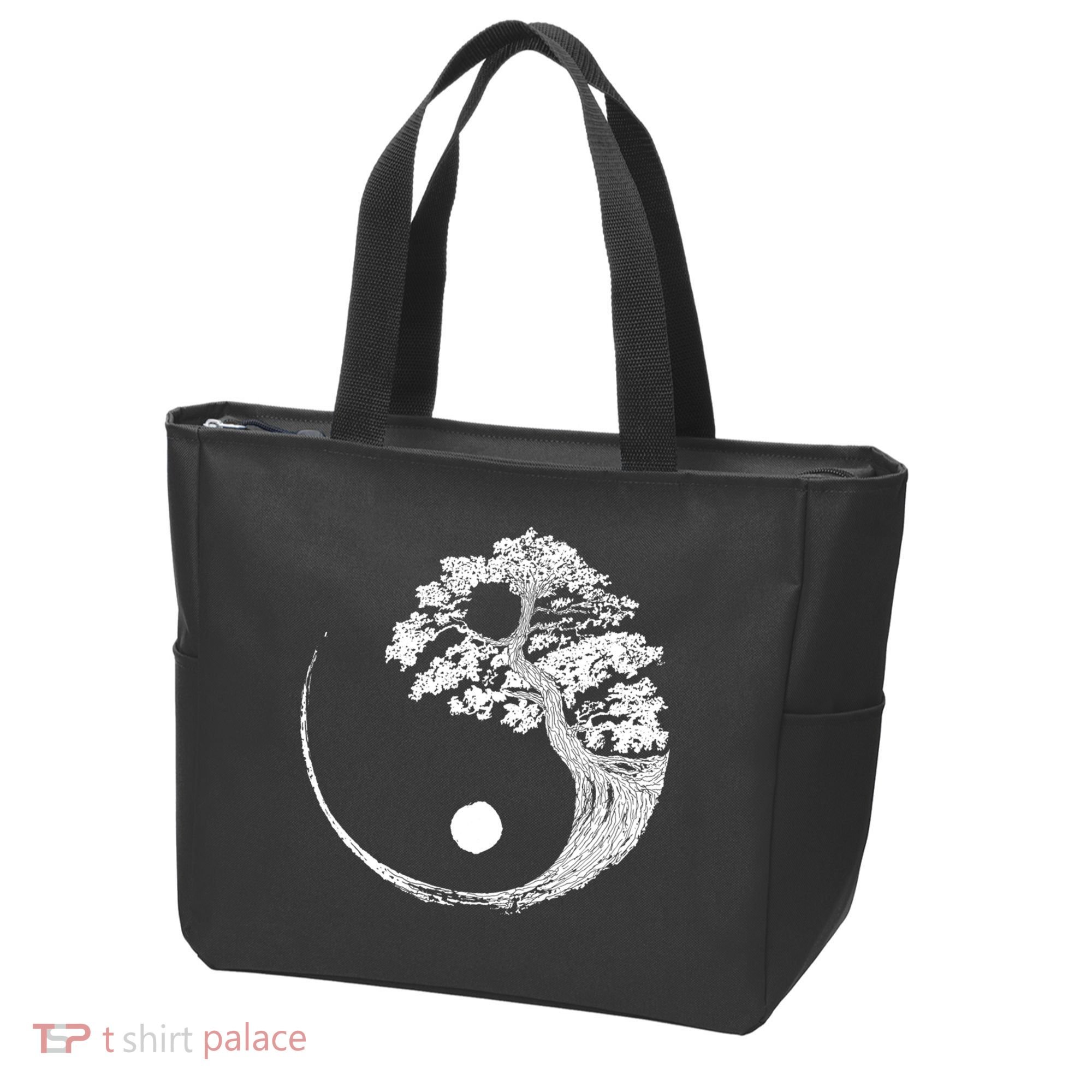 Yin Yang Bonsai Tree Japanese Buddhist Zen Gift Tote Bag