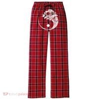 Yin Yang Bonsai Tree Japanese Buddhist Zen Gift Women's Flannel Plaid Pajama Pants thumb 0