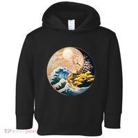 Yin Yang Blossom Golden Tree Of Harmony & Great Wave Toddler Hoodie thumb 0