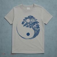Yin Yang Blue Bonsai Tree Japanese Buddhist Zen T-Shirt thumb 5