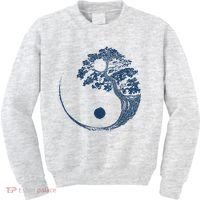 Yin Yang Blue Bonsai Tree Japanese Buddhist Zen Kids Sweatshirt thumb 0