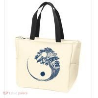 Yin Yang Blue Bonsai Tree Japanese Buddhist Zen Tote Bag thumb 3