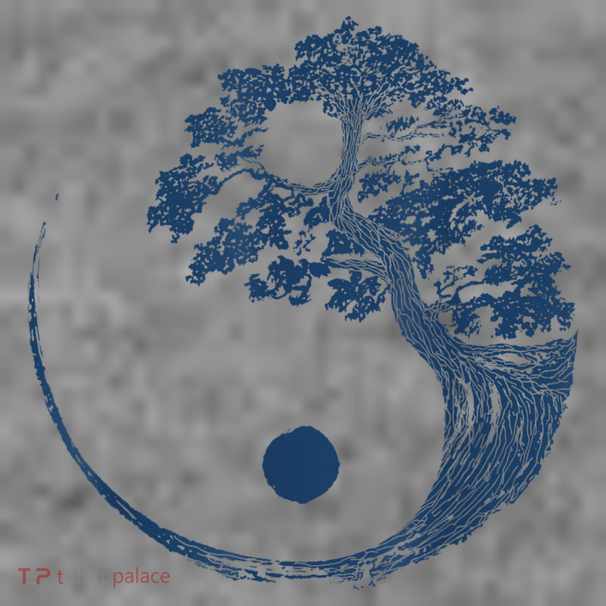 Yin Yang Blue Bonsai Tree Japanese Buddhist Zen Toddler Hoodie