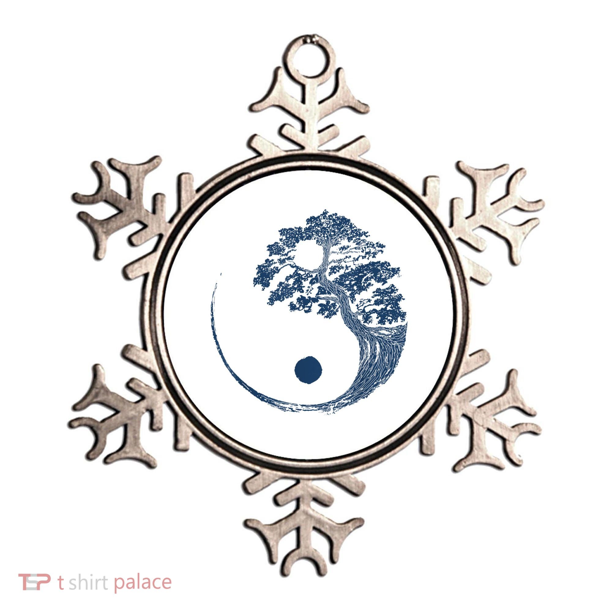 Yin Yang Blue Bonsai Tree Japanese Buddhist Zen Ornament