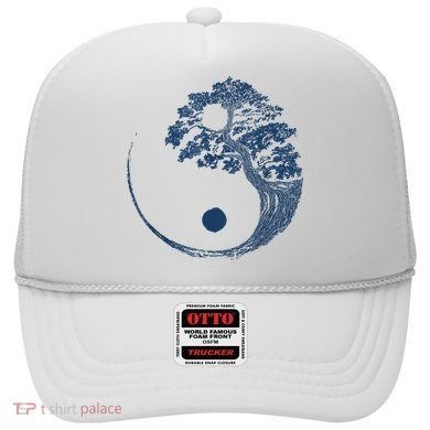 Yin Yang Blue Bonsai Tree Japanese Buddhist Zen Hat