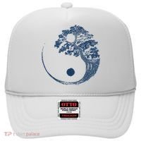 Yin Yang Blue Bonsai Tree Japanese Buddhist Zen Hat thumb 0