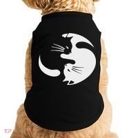 Yin Yang Cat Symbol Cute Black And White Cat Kitty Halloween Doggie Tank thumb 0