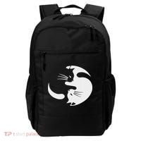 Yin Yang Cat Symbol Cute Black And White Cat Kitty Halloween Backpack thumb 0