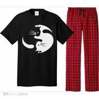 Yin Yang Cat Symbol Cute Black And White Cat Kitty Halloween Pajama Set thumb 0