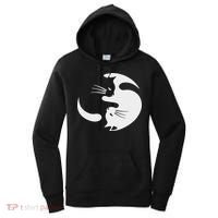 Yin Yang Cat Symbol Cute Black And White Cat Kitty Halloween Women's Hoodie thumb 0