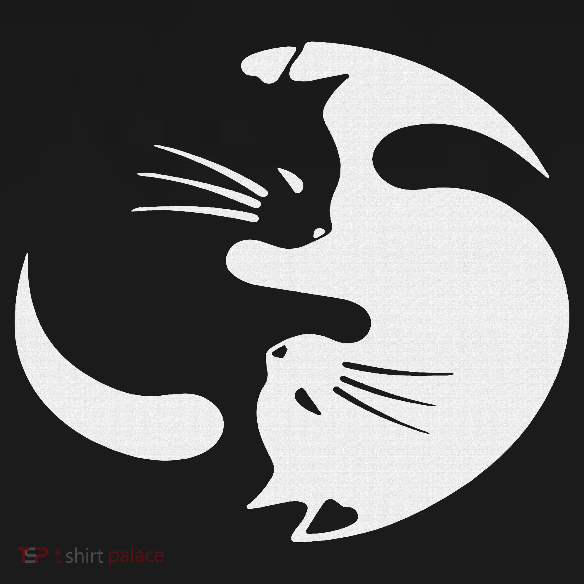 Yin Yang Cat Symbol Cute Black And White Cat Kitty Halloween Women's Hoodie