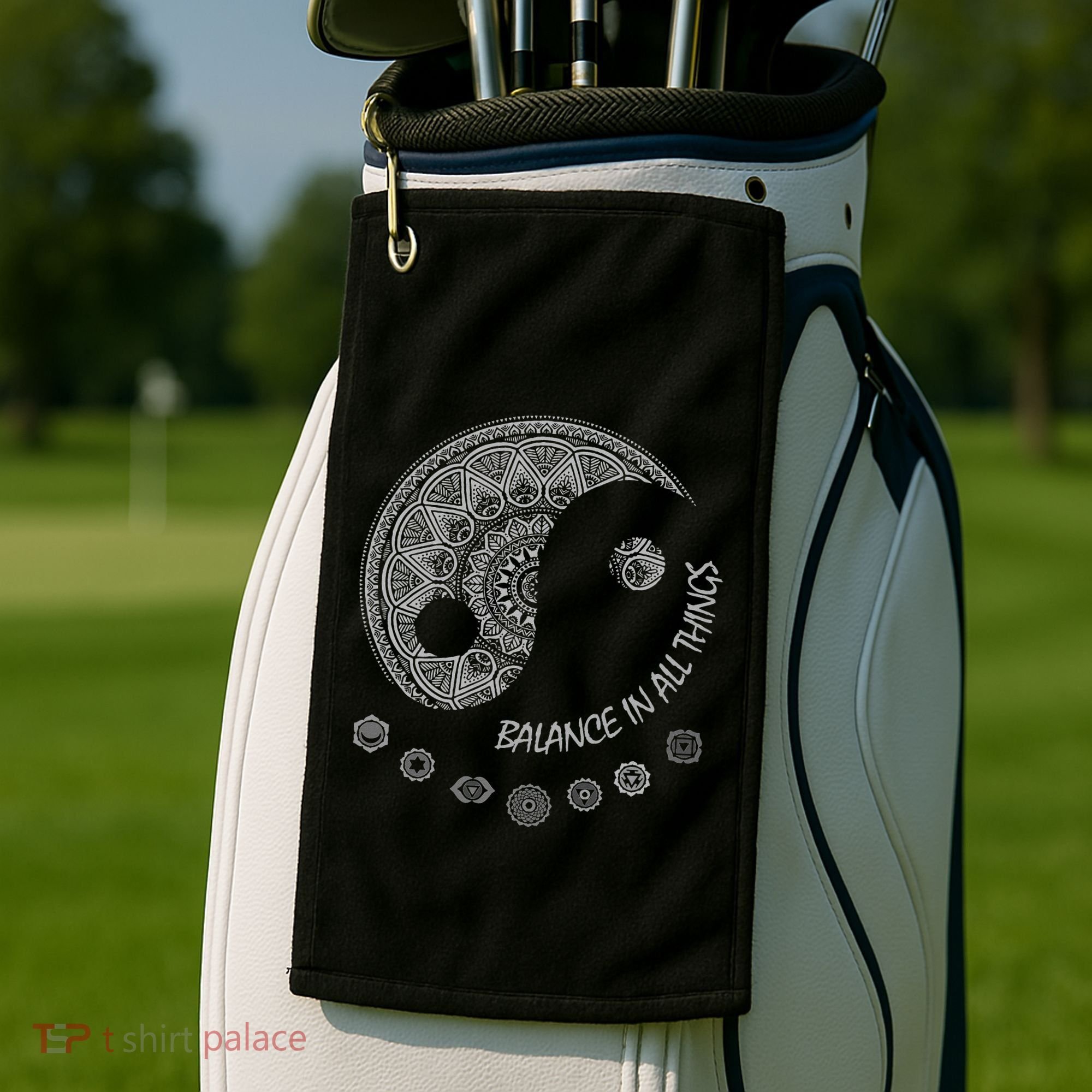 Ying Yang Chakra Spirit Spiritual Balance Mind Golf Towel