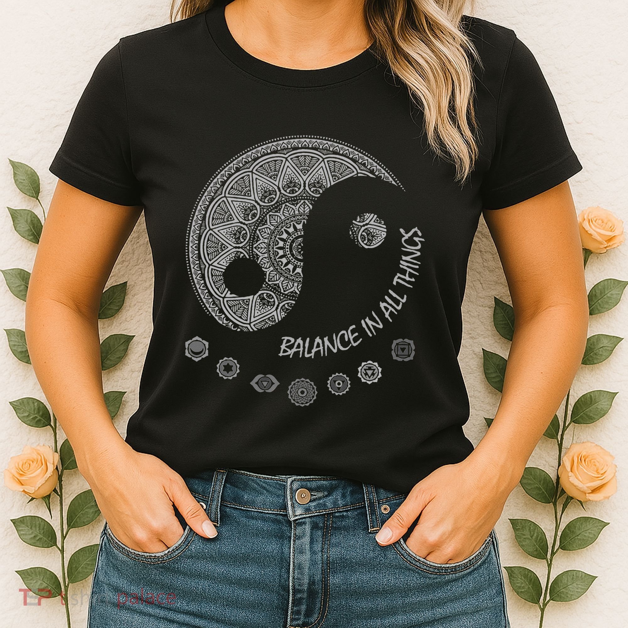 Ying Yang Chakra Spirit Spiritual Balance Mind Women's T-Shirt