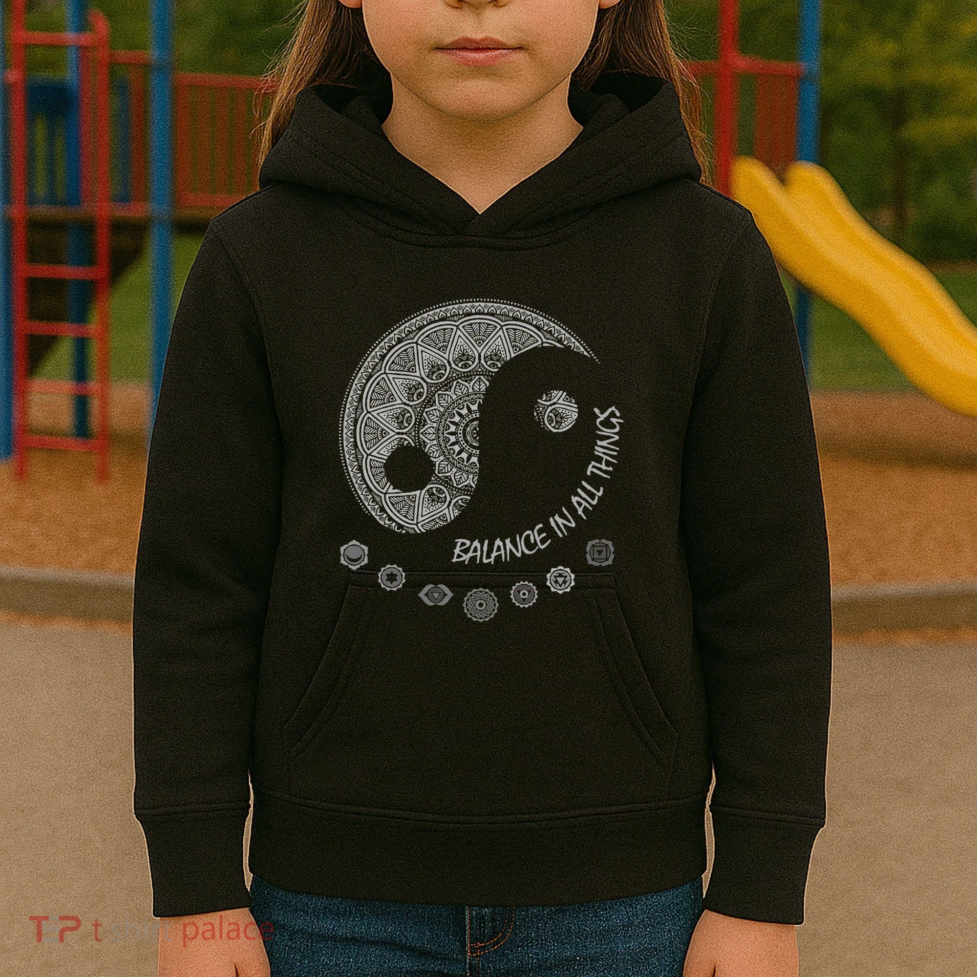 Ying Yang Chakra Spirit Spiritual Balance Mind Kids Hoodie