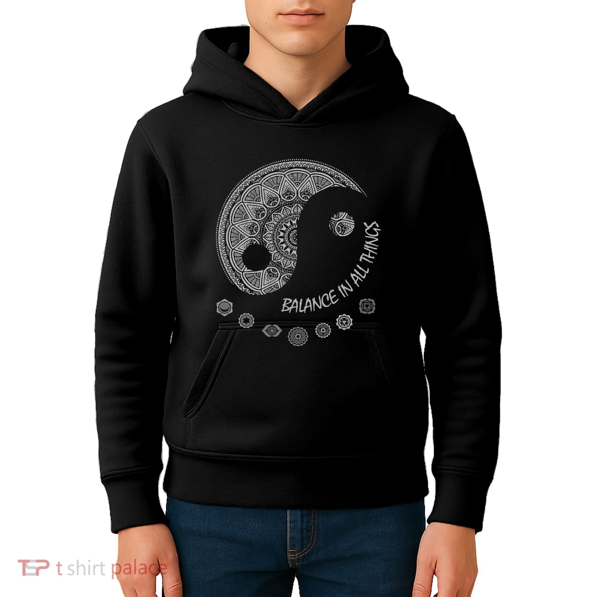 Ying Yang Chakra Spirit Spiritual Balance Mind Kids Hoodie