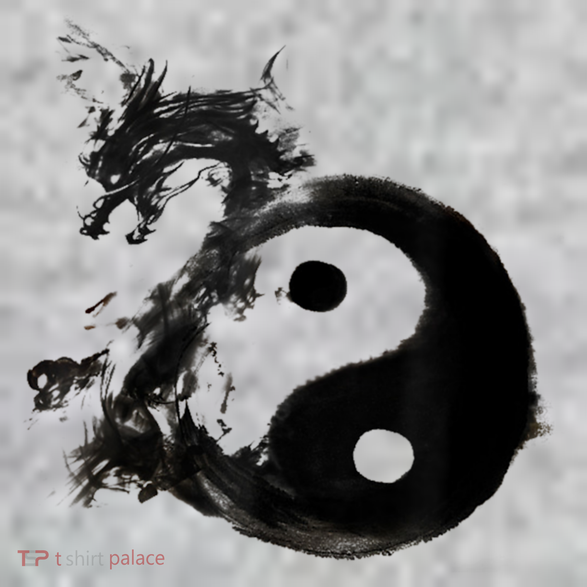 Yin Yang Dragon Water Ink Chinese Tai Chi Sweatshirt