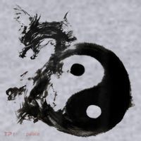 Yin Yang Dragon Water Ink Chinese Tai Chi Women's Sweatshirt thumb 2