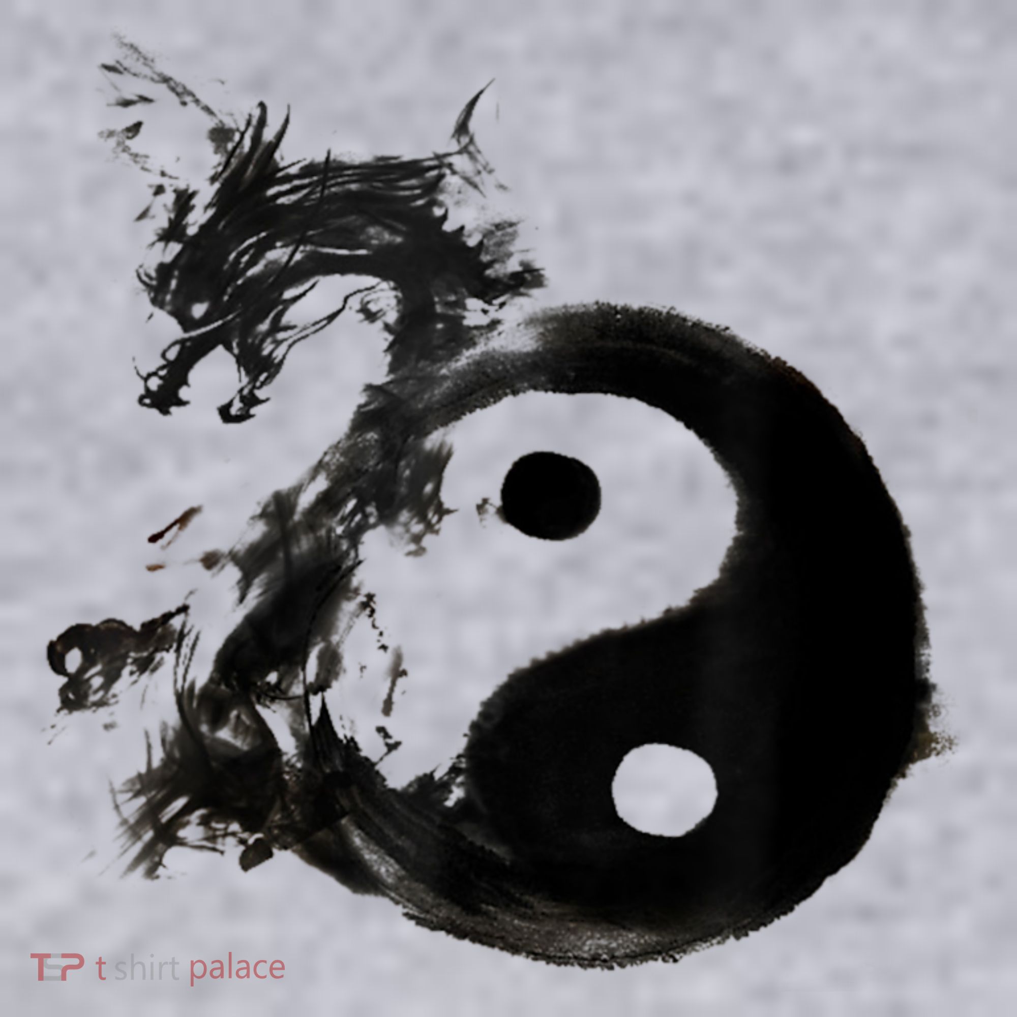 Yin Yang Dragon Water Ink Chinese Tai Chi Women's Sweatshirt