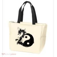 Yin Yang Dragon Water Ink Chinese Tai Chi Tote Bag thumb 3