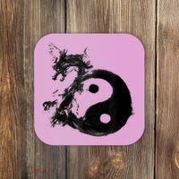 Yin Yang Dragon Water Ink Chinese Tai Chi Coaster thumb 0