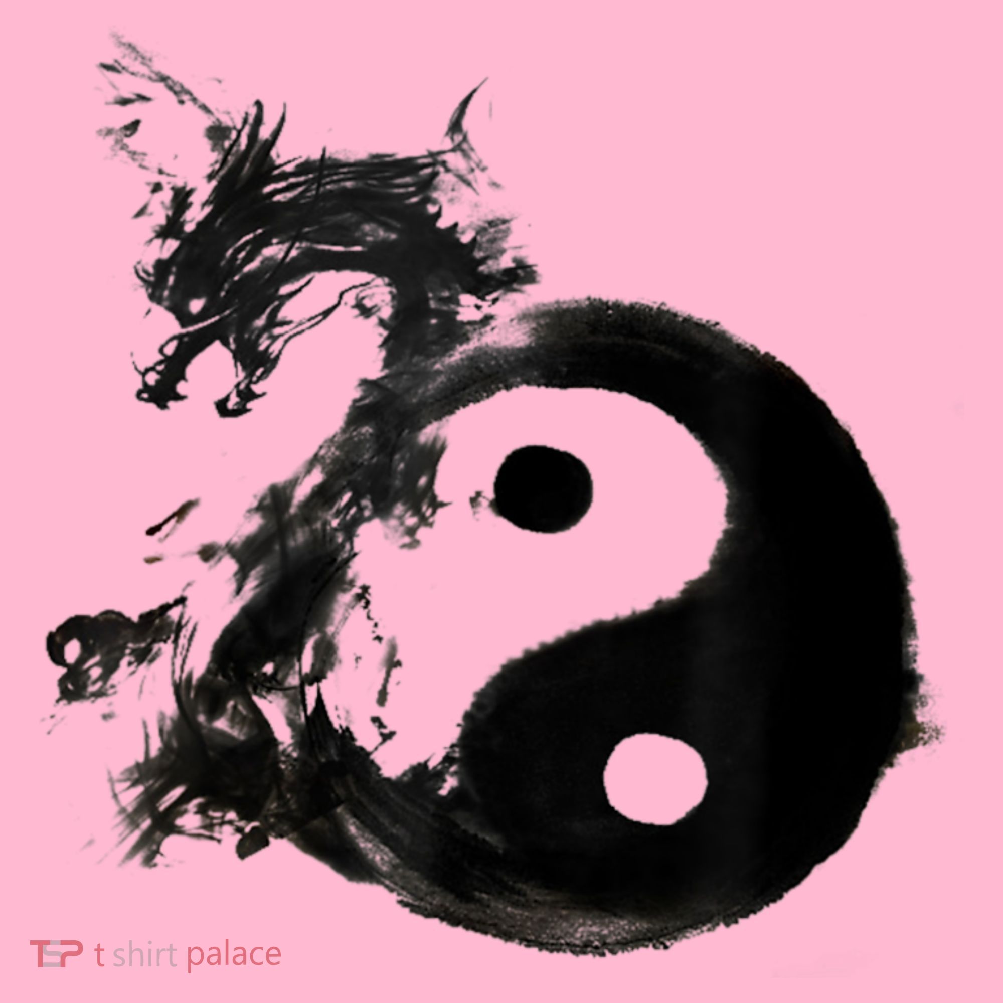 Yin Yang Dragon Water Ink Chinese Tai Chi Coaster