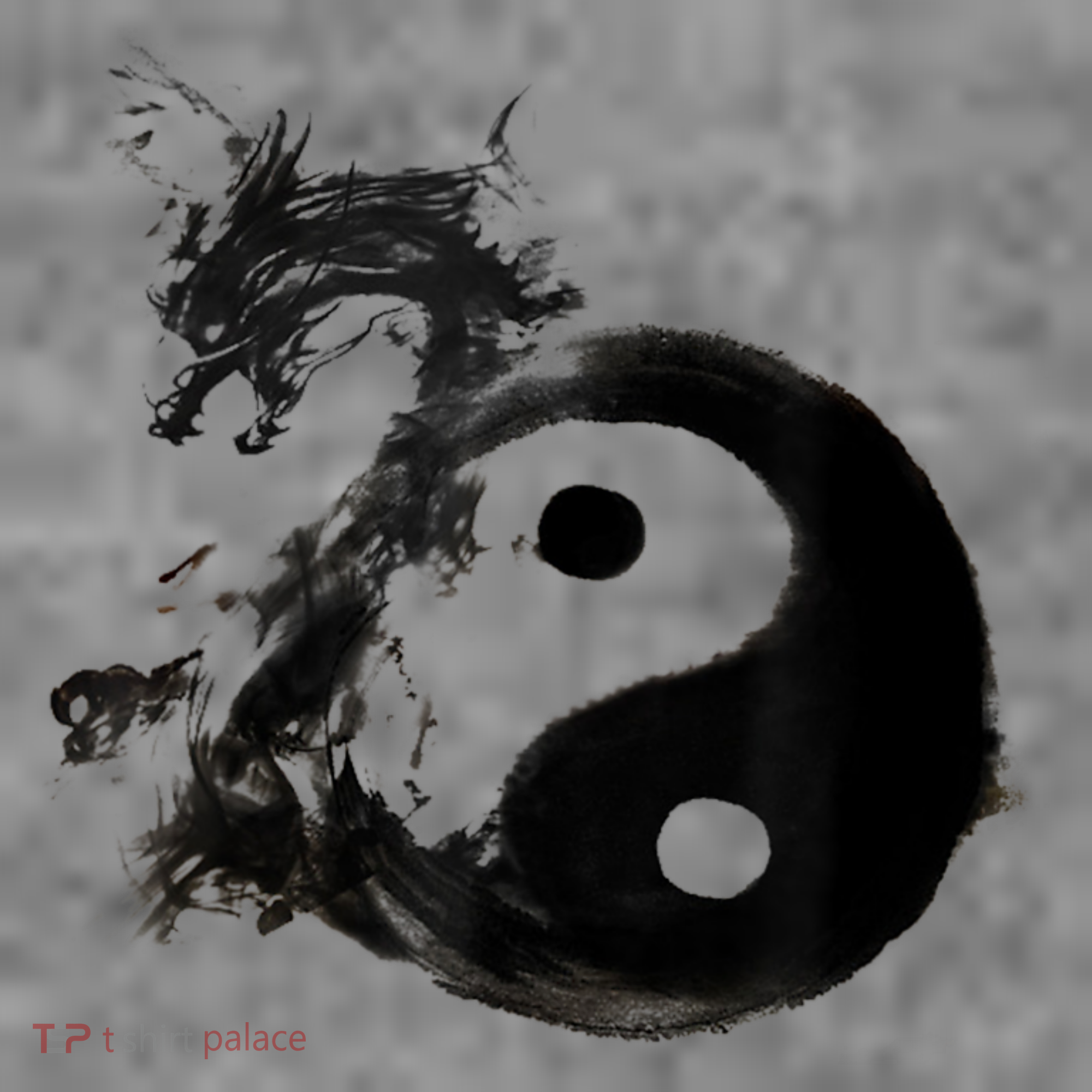 Yin Yang Dragon Water Ink Chinese Tai Chi Toddler Hoodie