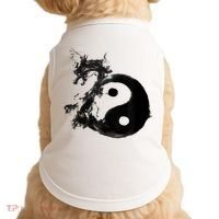 Yin Yang Dragon Water Ink Chinese Tai Chi Doggie Tank thumb 0